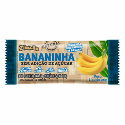 BANANINHA SEM ACUCAR 26G - ZIN ZIIN