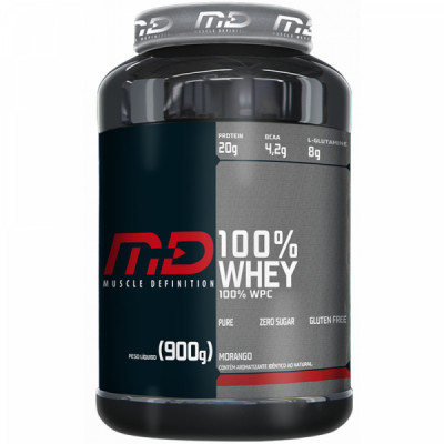 100% WHEY 900G STRAWBERRY - MD