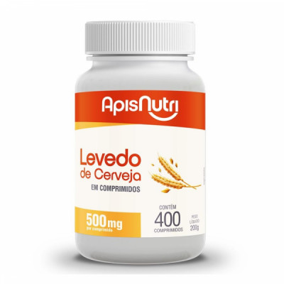 LEVEDO DE CERVEJA 500MG 400COMP - APISNUTRI