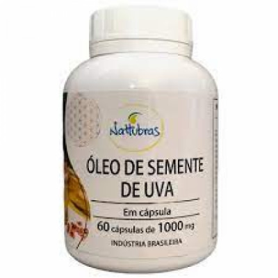 OLEO DE SEMENTE DE UVA 500MG 60CAPS - NATTUBRAS