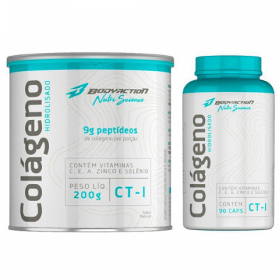 COLAGENO HIDROLIZADO CT1 200G LIMAO C CLOROFILA - BODYACTION