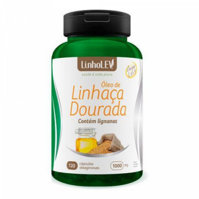 OLEO DE LINHACA DOURADA 1000MG 120CAPS - LINHOLEV