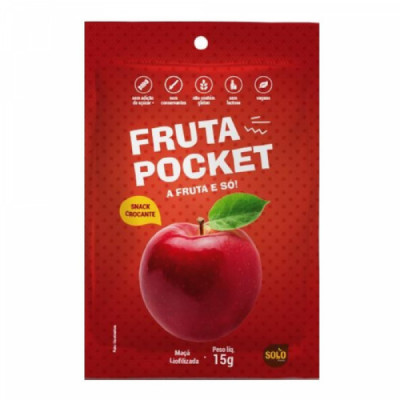 FRUTA POCKET MACA LIOFILIZADA 20G - SOLOSNACKS