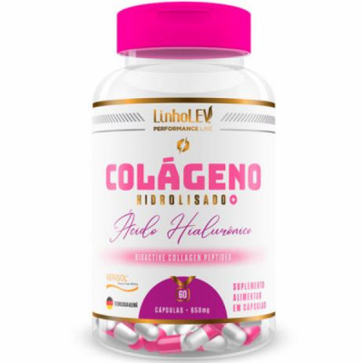 COLAGENO VERISOL E ACIDO HIALURANICO 650MG 60CAPS - LINHOLEV