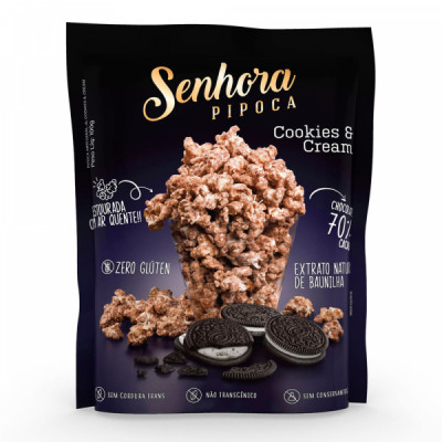 PIPOCA COOKIES & CREAM SEM GLUTEN 100G - SENHORA PIPOCA