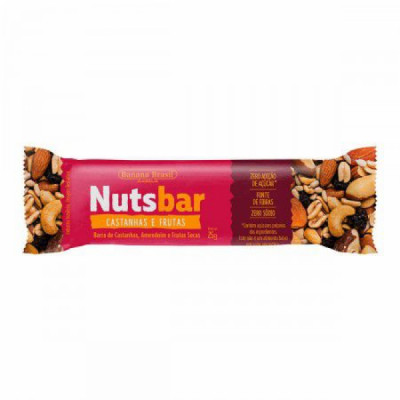 NUTS BAR CASTANHAS E FRUTAS 25G - BANANA BRASIL