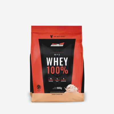 WHEY 100% REFIL SABOR BAUNILHA 900G - NEW MILLEN