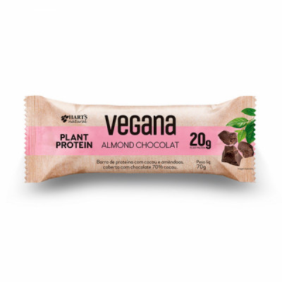 BARRA PROTEINA VEGANA ALMOND CHOCOLATE 70G - HARTS