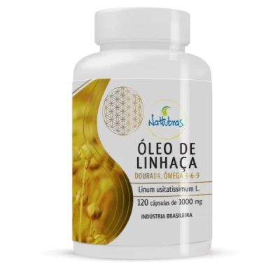 Oleo de Linhaca Nattubras 1000mg 60 Capsulas