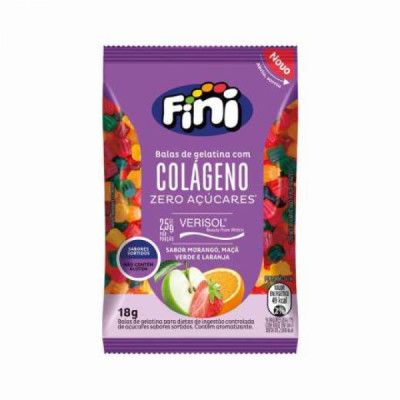 BALAS DE GELATINA COM COLAGENO SEM ACUCAR - FINI