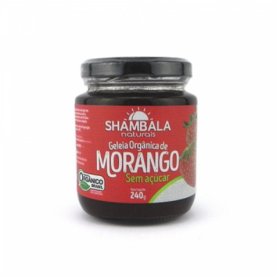 GELEIA DE MORANGO S ACUCAR 240G ORGANICO - SHAMBALA