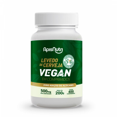 LEVEDO DE CERVEJA 500MG 400COMP VEGAN - APISNUTRI