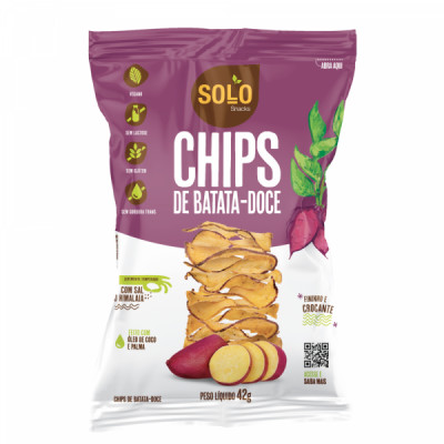 CHIPS BATATA DOCE 42G - SOLOSNACKS