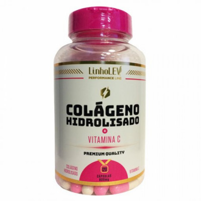 COLAGENO HIDROLISADO COM VITAMINA C 600MG 120CAPS - LINHOLEV