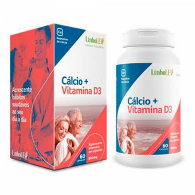 CALCIO COM VITAMINA D3 800MG 60CAPS - LINHOLEV