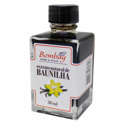 EXTRATO NATURAL DE BAUNILHA 30ML - BOMBAY