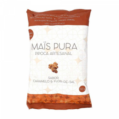 PIPOCA ARTESANAL CARAMELO/FLOR DE SAL 150G - MAIS PURA