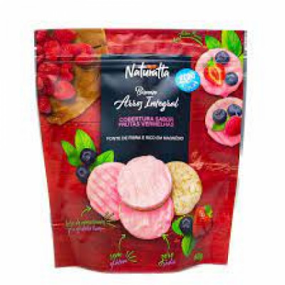 BISCOITO DE ARROZ INT 60G FRUTAS VERMELHAS ZERO AC NATURATTA