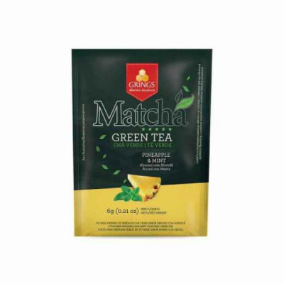 MATCHA GREEN TEA ABACAXI COM HORTELA 6G - GRINGS