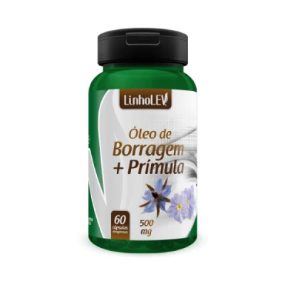 OLEO DE PRIMULA E BORRAGEM 1000MG 60CAPS - LINHOLEV