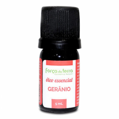 OLEO ESSENCIAL GERANIO 5 ML - FORÇA DA TERRA