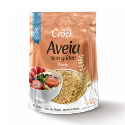 FARELO DE AVEIA SEM GLUTEN 200G - LEVE CROCK