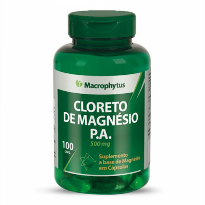 CLORETO DE MAGNESIO P.A 500MG 100CAPS - MACROPHYTUS