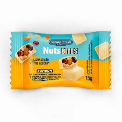 NUTSBITES FRUTAS COM CHOCOLATE BRANCO 15G