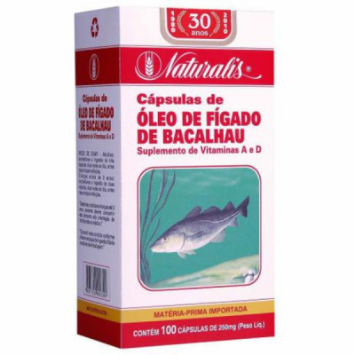 OLEO DE FIGADO DE BACALHAU 250MG 100CAPS - NATURALIS