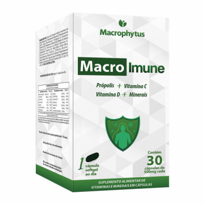 MACROIMUNE + PROPOLIS + VIT C + 500MG 30CAPS - MACROPHYTUS