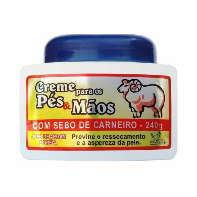 CREME PES E MAOS COM SEBO DE CARNEIRO  240G - SAN JULLY