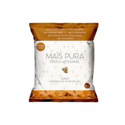 PIPOCA ARTESANAL CARAMELO/FLOR DE SAL 75G - MAIS PURA