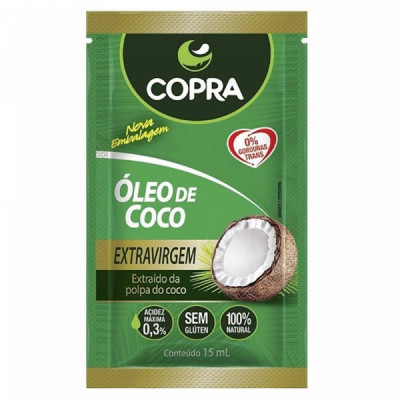 Óleo de Coco Extra-Virgem Sachês 15ml - Copra