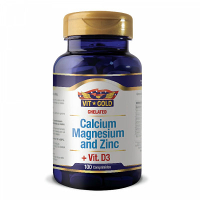 CALCIUM+MAGNESIO+ZINCO+VITAMINA D3 100TABS - VITGOLD