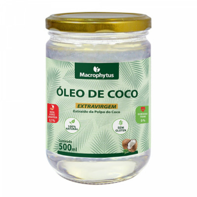 OLEO DE COCO EXTRAVIRGEM 500ML - MACROPHYTUS