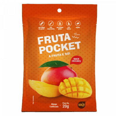 FRUTA POCKET MANGA LIOFILIZADA 20G - SOLOSNACKS