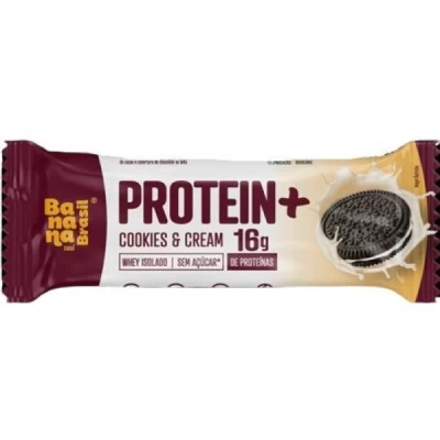 BARRA PROTEIN+ COOKIES & CREAM 50G - BANANA BRASIL