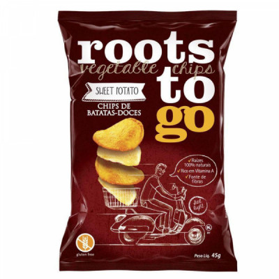 CHIPS DE BATATAS DOCES SWEET POTATO 45G - ROOTS TO GO