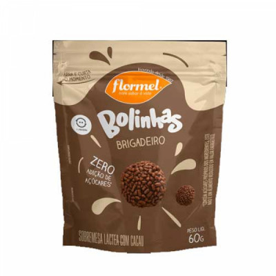 BOLINHA DE BRIGADEIRO ZERO ACUCAR 60G - FLORMEL