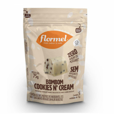 BOMBOM POUCH COOKIES CREAM 75G - FLORMEL