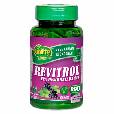 UVA REVITROL VEGETARIAN 500MG 60CAPS - UNILIFE