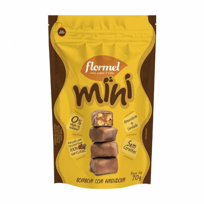 Mini Bombom Com Amendoim 60g - Flormel