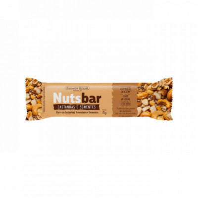 NUTS BAR CASTANHAS E SEMENTES 25G